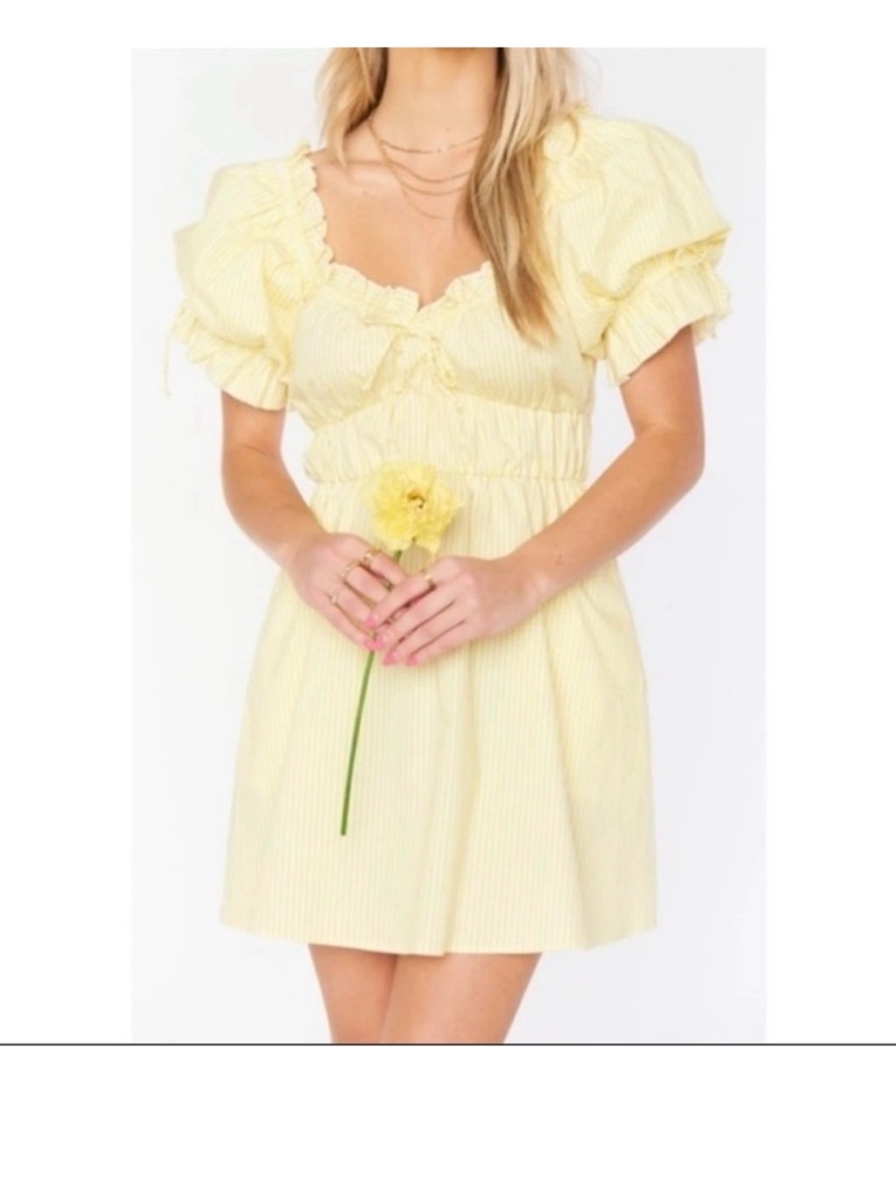 Show me your mumu puff sleeve mini dress